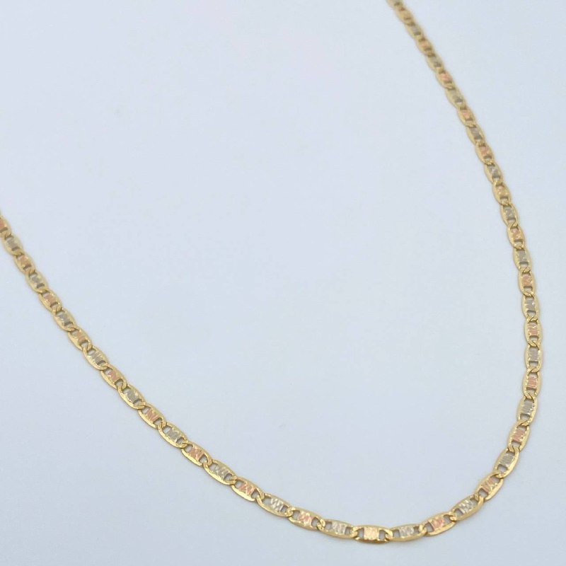 Cadena Escalera Plana 1.25gr / 15 3/4 in / 1.4mm Tres Oros +3 18K %