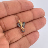 Dije San Miguel 1.55gr / 2cm / Dos Oros Negro Amarillo 18K $
