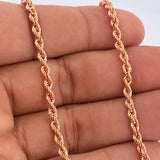 Cadena Lazo 7.5gr / 23 1/2 in / Oro Rosa +3 18K %