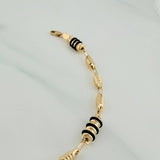 Tobillera Rustico Cilindro Barril 7.15 g / 11 in / 5.3 mm Oro Amarillo 18K