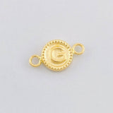 Charm Circle Letter G 0.4g / 1/2 in 18K Yellow Gold