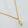 Rope Chain Set + Moon Pendant / 1.15 g / 17 3/4 in 18K Yellow Gold