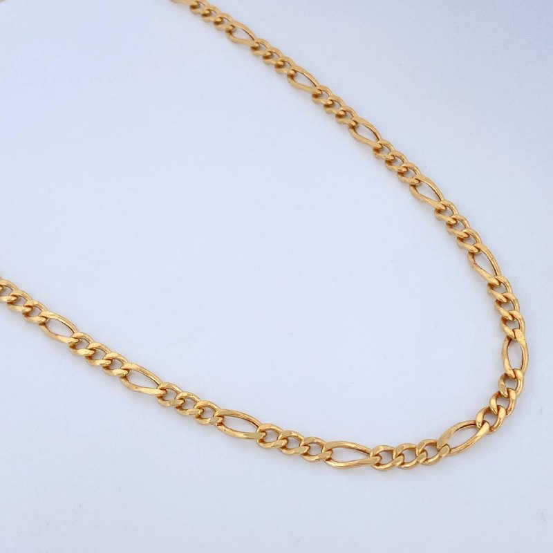 Cadena Figaro 9.55gr / 60cm / Oro Amarillo +1 18K $