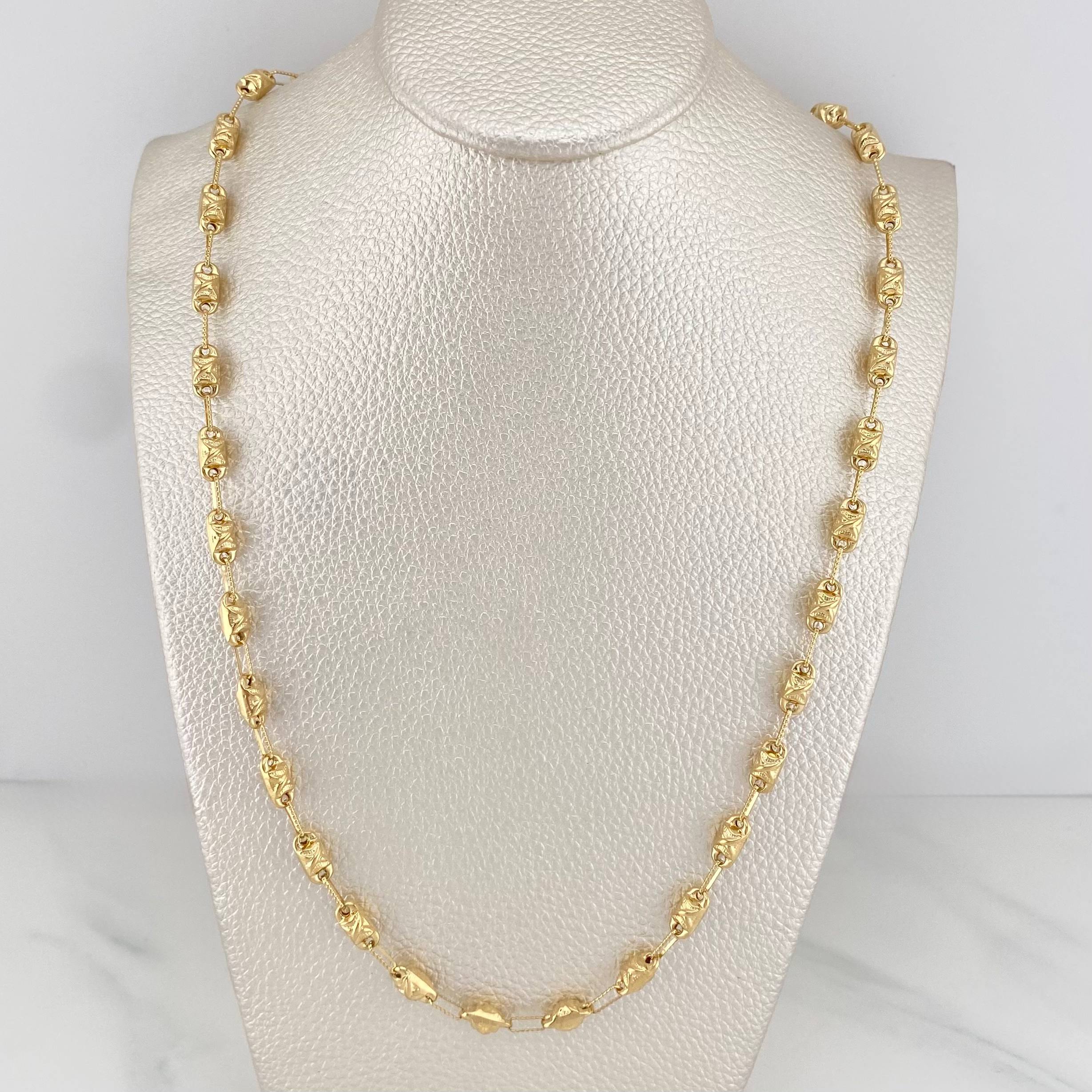 Rustic Chain X 14 g / 24 1/2 in / 4 mm 18K Yellow Gold