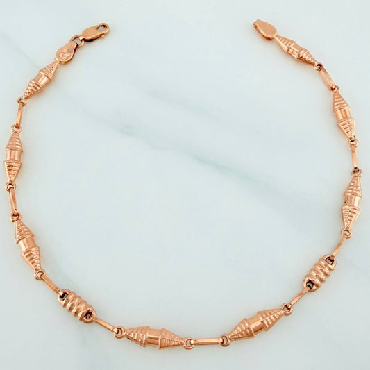 Pulso Rustico Dubai 3.45 g / 8 1/4 in / 3.8 mm Oro Rosa 18K