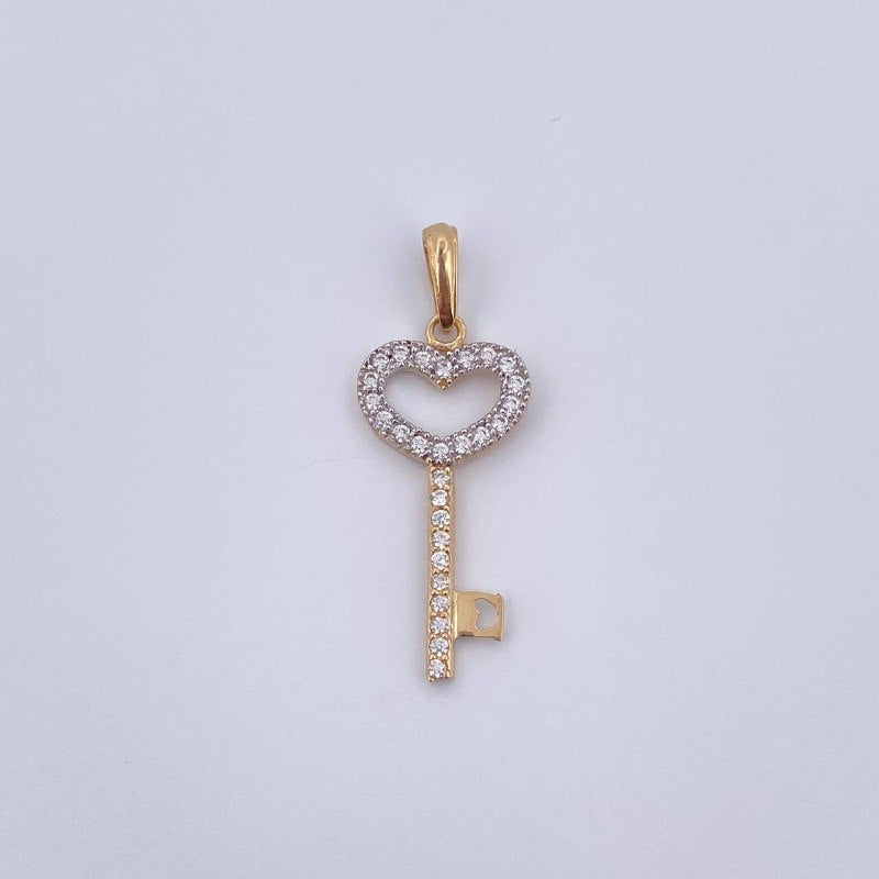 Pendant Heart Key 1.3gr / 3cm / 18K Gold &