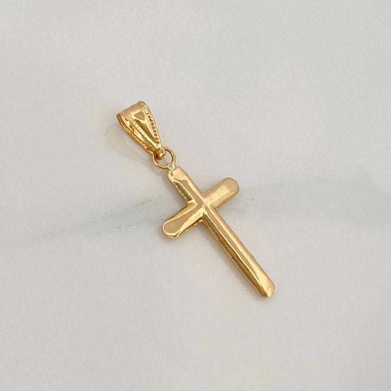 Dije Cruz 0.7gr / 1 1/4 in / Oro Amarillo 18K &