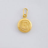 Pendant Circle Letter E 0.4g / 1/2 in 18K Yellow Gold