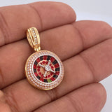 Pendant Roulette 6.45gr / 1 1/4 in / Three Golds 18K $