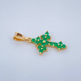 Clover Point Cross Pendant 0.95gr / 1 in / 18K Yellow Gold &