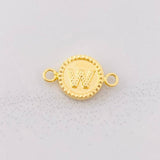 Charm Circle Letter W 0.6g / 3/4 in Yellow Gold 18K