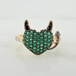 Anillo Corazon Devil 2.55gr / T6 / 3/4 in / Tres Oros 18K $