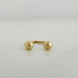 Piercing Curvo Bola 0.4 g / 1/2 in Oro Amarillo 18K