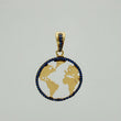 Dije Silueta Tierra 3.4 g / 1 1/4 in Oro Amarillo 18K