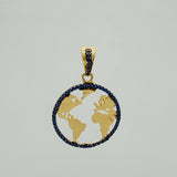 Dije Silueta Tierra 3.4 g / 1 1/4 in Oro Amarillo 18K