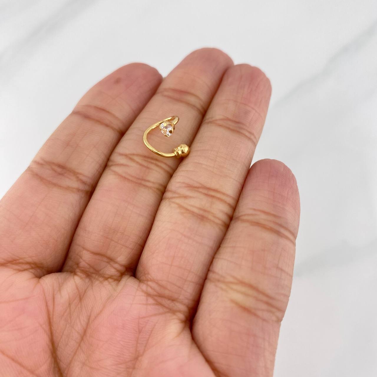 Spiral Bezel Piercing 0.5 g / 1/2 in 18K Yellow Gold