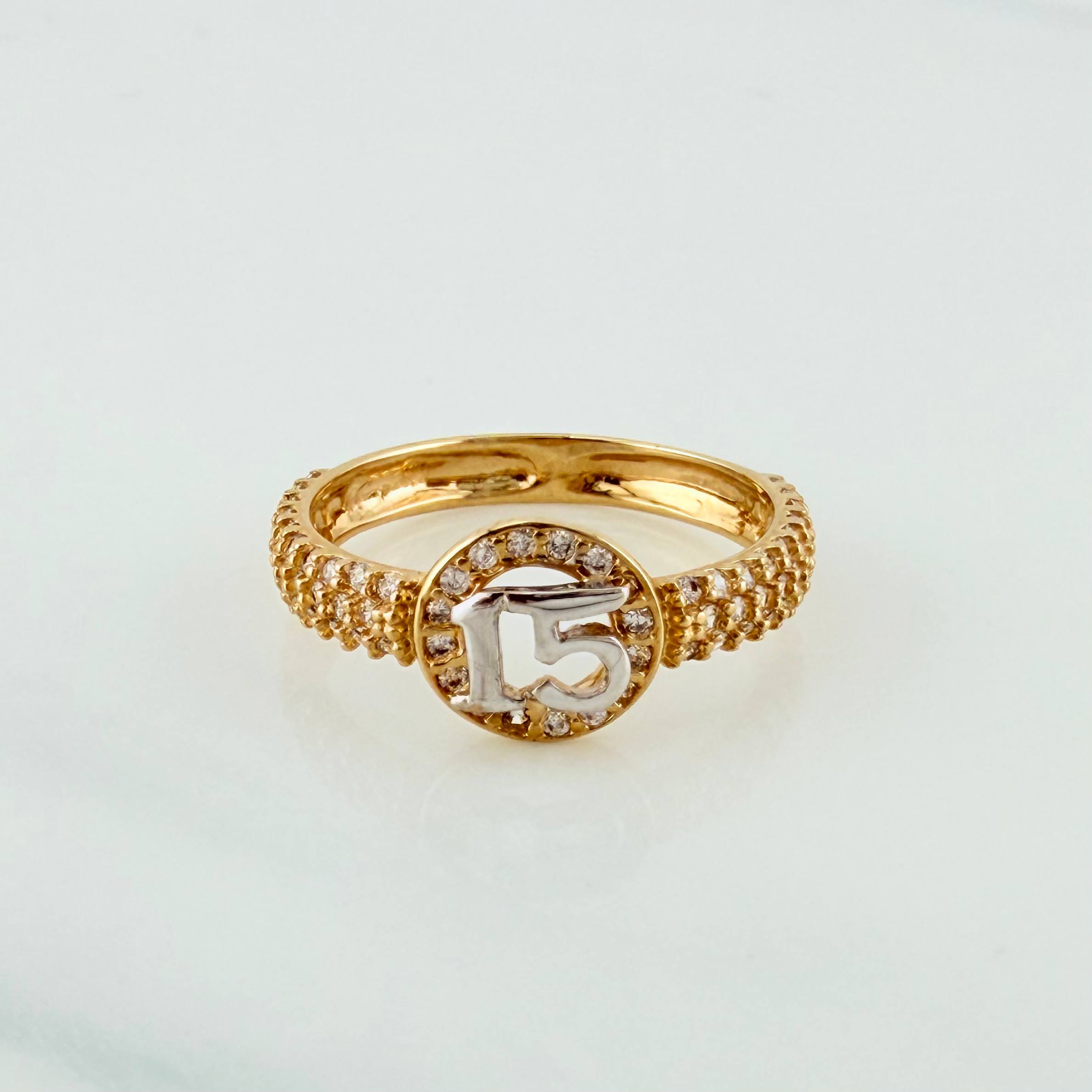 Ring 15´S 2.25 g / T5 3/4 Two Yellow White Gold 18K