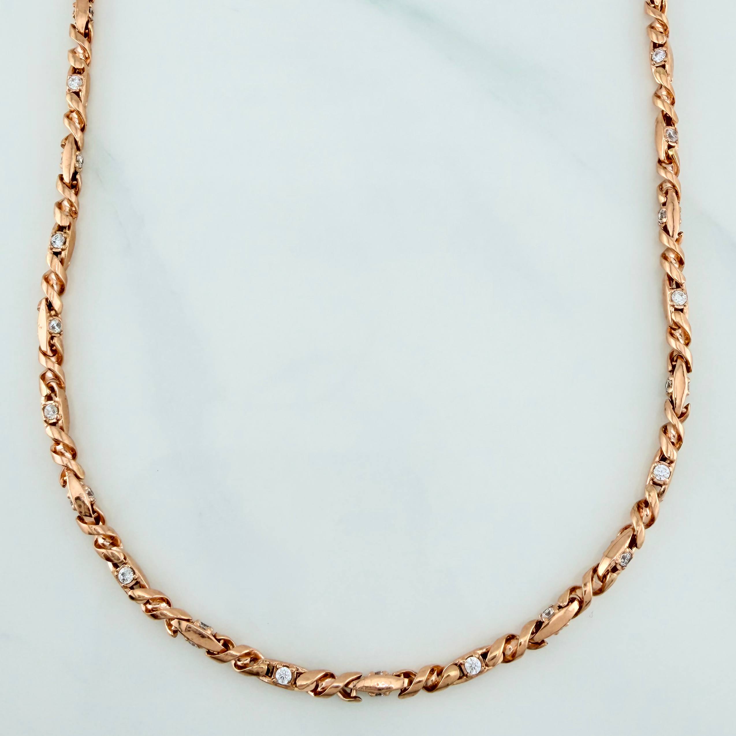 Dubai Braided Chain 23.4 g / 20 in / 3 mm 18K Rose Gold