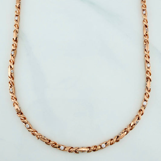 Cadena Dubai Trenzada 23.4 g / 20 in / 3 mm Oro Rosa 18K