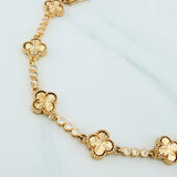 Tennis Bracelet Clover 10.35 g / 7 1/4 in / 2.6 mm Yellow Gold 18K