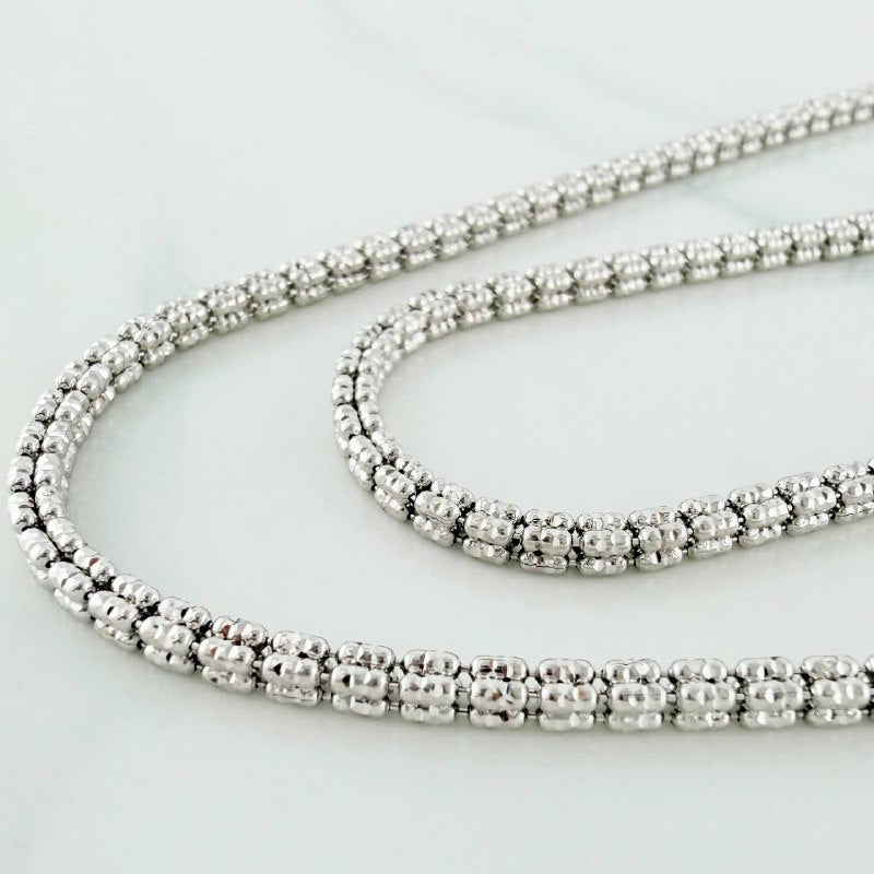 Cadena Ice 15.75 g / 23 3/4 in / 2.35 mm Oro Blanco 18K