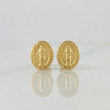 Topos Virgen Milagrosa 0.75 g / in / 6.2 mm Oro Amarillo 18K