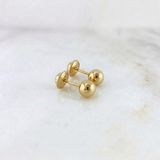 Topos Bola Lisa 0.75 g / in / 5 mm Oro Amarillo 18K