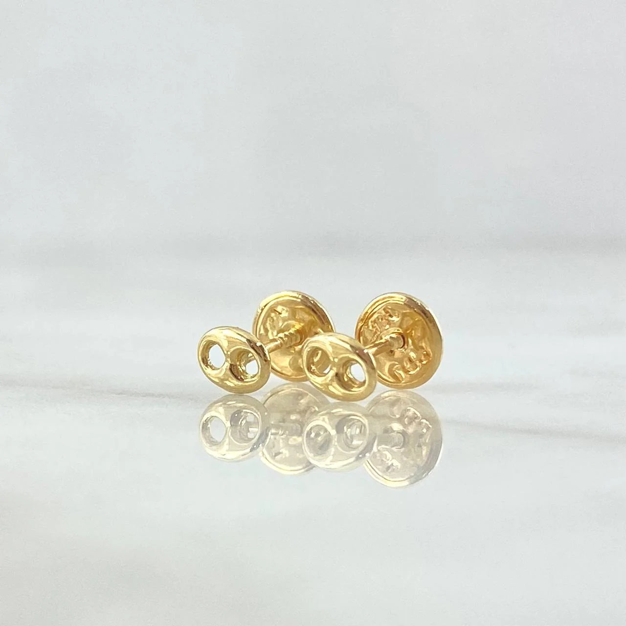 Stud Earrings Gc 5Mm 0.45 g / in / 5 mm Yellow Gold 18K
