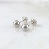 Topos Bola 0.6gr / 5mm Lisa Oro Blanco 18K &