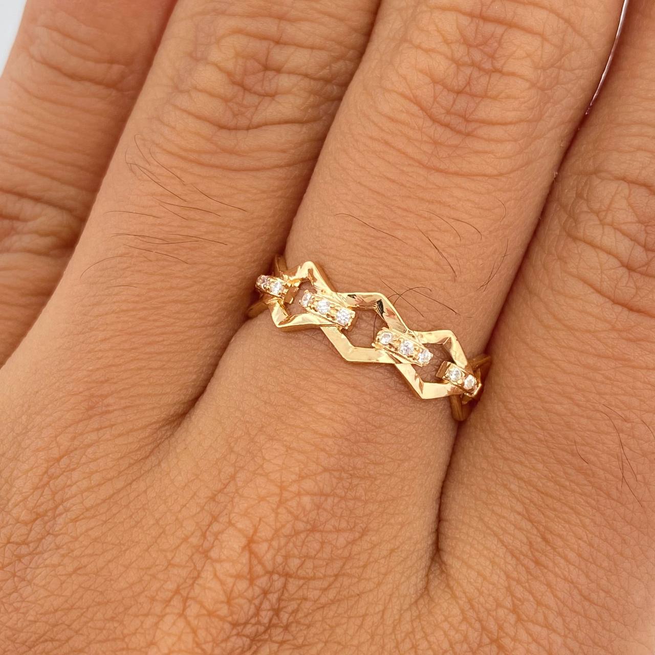 Anillo Zig Zag 1.6gr / T6 1/4 / Oro Amarillo 18K &