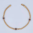 Rustic Military Style Bracelet 6.9gr / 7.9in / 20cm / 18K Gold &
