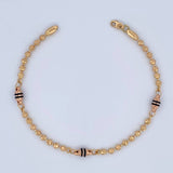 Rustic Military Style Bracelet 6.9gr / 7.9in / 20cm / 18K Gold &