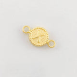 Charm Circle Letter X 0.45g / 1/2 in Yellow Gold 18K