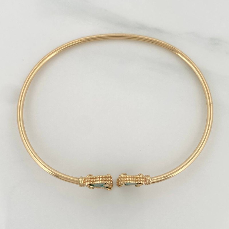 Bracelet Hoop Butterfly 3.5 g / 6 3/4 in / 1.8 mm Yellow Gold 18K
