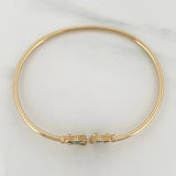 Pulso Aro Mariposa Diamantado 3.1 g / 6 1/2 in / 1.6 mm Oro Amarillo 18K