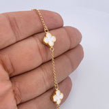Bracelet Clover 3.6gr / 7.2in / 18K Gold &