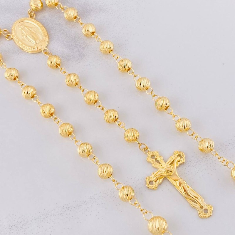 Rosario Virgen Milagrosa 23g / 26 in / 7mm Oro Amarillo 18K