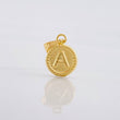 Dije Circulo Letra A 0.4g / 1/2 in Oro Amarillo 18K