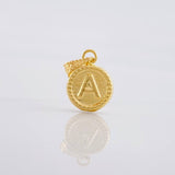 Dije Circulo Letra A 0.4g / 1/2 in Oro Amarillo 18K
