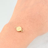 Charm Circle Letter X 0.45g / 1/2 in Yellow Gold 18K