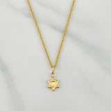 Rope Chain Set + Star of David Pendant / 1.2 gr / 17 3/4 in 18K Yellow Gold