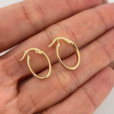 Candongas Juli Ovaladas 1.05 g / 3/4 in Oro Amarillo 18K