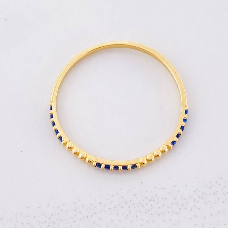 Interspersed Beads Ring 0.9g / T7 3/4 Yellow Gold 18K