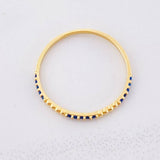 Interspersed Beads Ring 0.9g / T7 3/4 Yellow Gold 18K