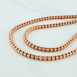Ice Chain 24 g / 27 3/4 in / 3 mm Two-Tone White and Rose Gold 18K