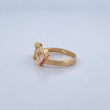 Anillo Corazones Juntos 2.5gr / T7 / Oro 18K &