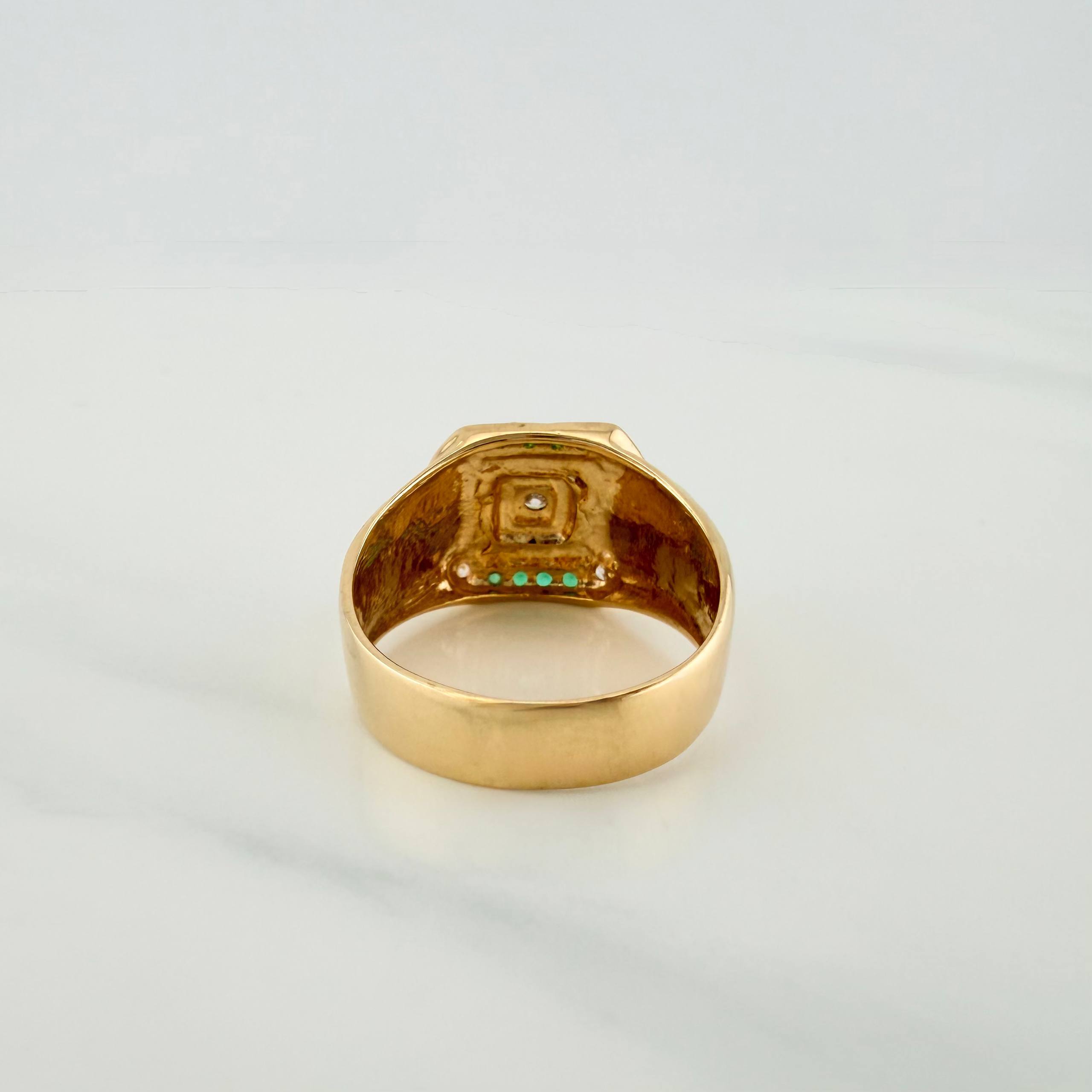 Square Ring 5.9 g / T10 Yellow Gold 18K