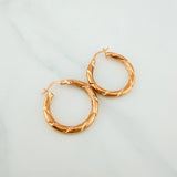 Candongas Rox Lisa 2.75 g / 1 in Oro Rosa 18K