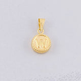 Dije Circulo Letra W 0.45g / 1/2 in Oro Amarillo 18K