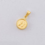 Dije Circulo Letra W 0.45g / 1/2 in Oro Amarillo 18K